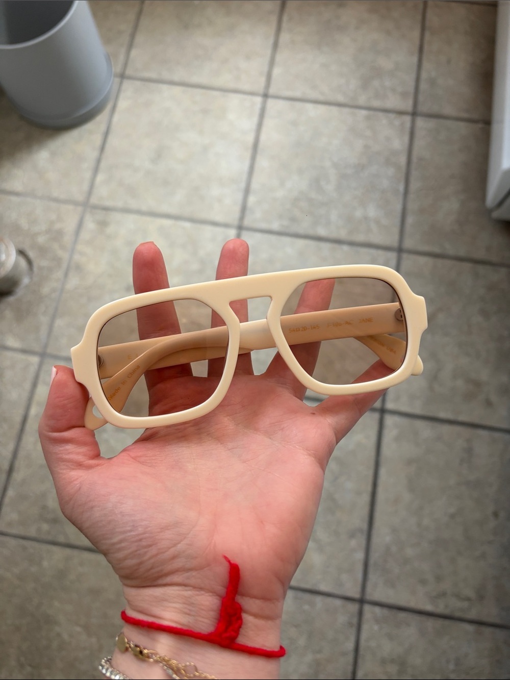 BRAND NEW Elise Johnson Jane Sunglasses in Cream Bone Ivory Sunglasses